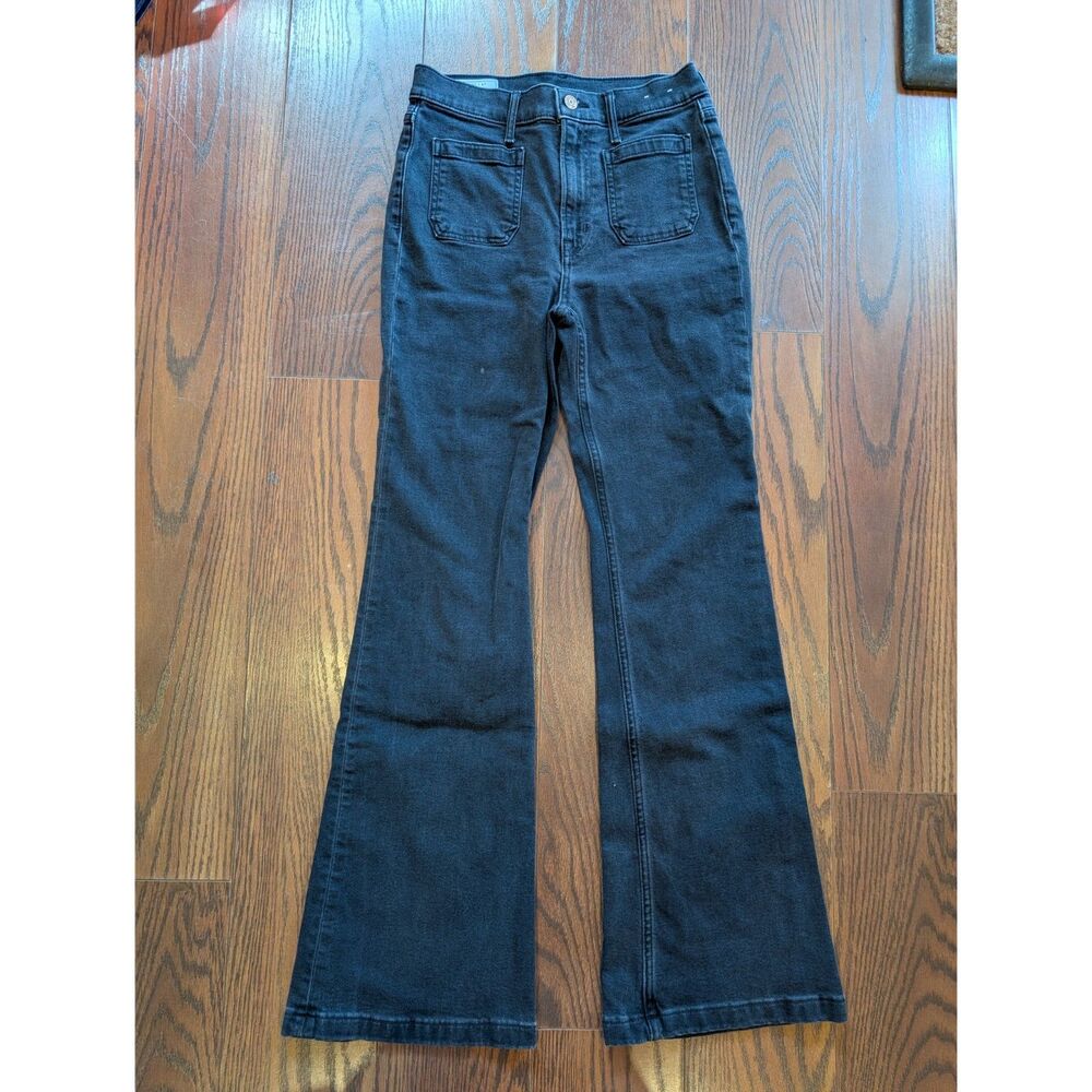 GAP 70s Flare High Rise Jeans Sz 27 Grey Pockets